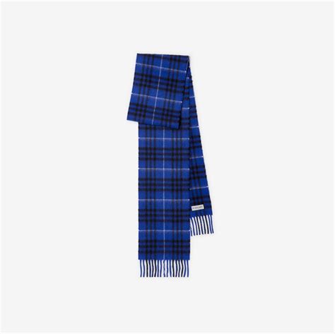 Narrow Check Cashmere Scarf in Knight 